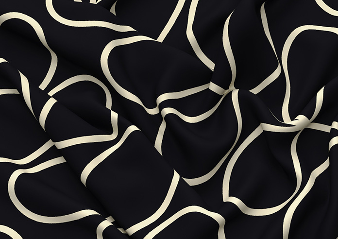 Orla Kiely Jumbo Linear Stem, Liquorice - Made to Measure Curtains - Image 4